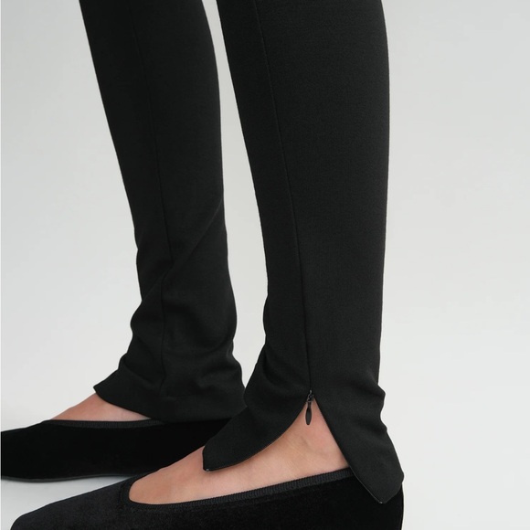 Toteme Pants - Toteme Black Zip leggings Pants with Ankle Zipper
